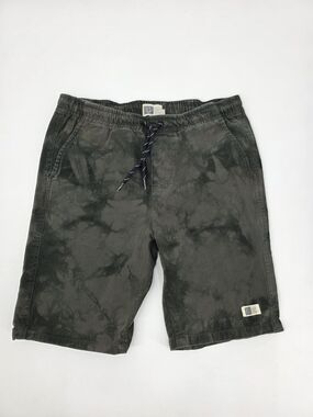 Lira Green Black Tie-Dye Flat Front Men’s Shorts Size S